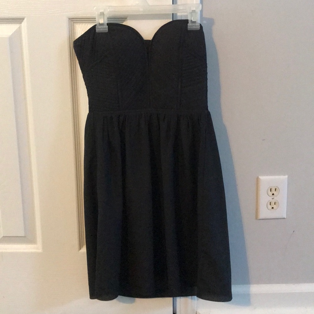 MM Coture strapless black bodice mini dress